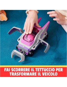 Paw Patrol, veicolo trasformabile Aqua Pups di Skye, personaggio Skye incluso, giochi per bambini 3 anni, avventure marine
