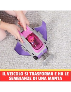 Paw Patrol, veicolo trasformabile Aqua Pups di Skye, personaggio Skye incluso, giochi per bambini 3 anni, avventure marine