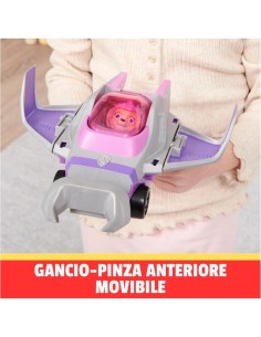 Paw Patrol, veicolo trasformabile Aqua Pups di Skye, personaggio Skye incluso, giochi per bambini 3 anni, avventure marine