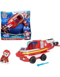 Paw Patrol, Veicolo Trasformabile Aqua Pups di Marshall con Personaggio incluso, Giochi per Bambini e Bambine, 3+ Anni 2