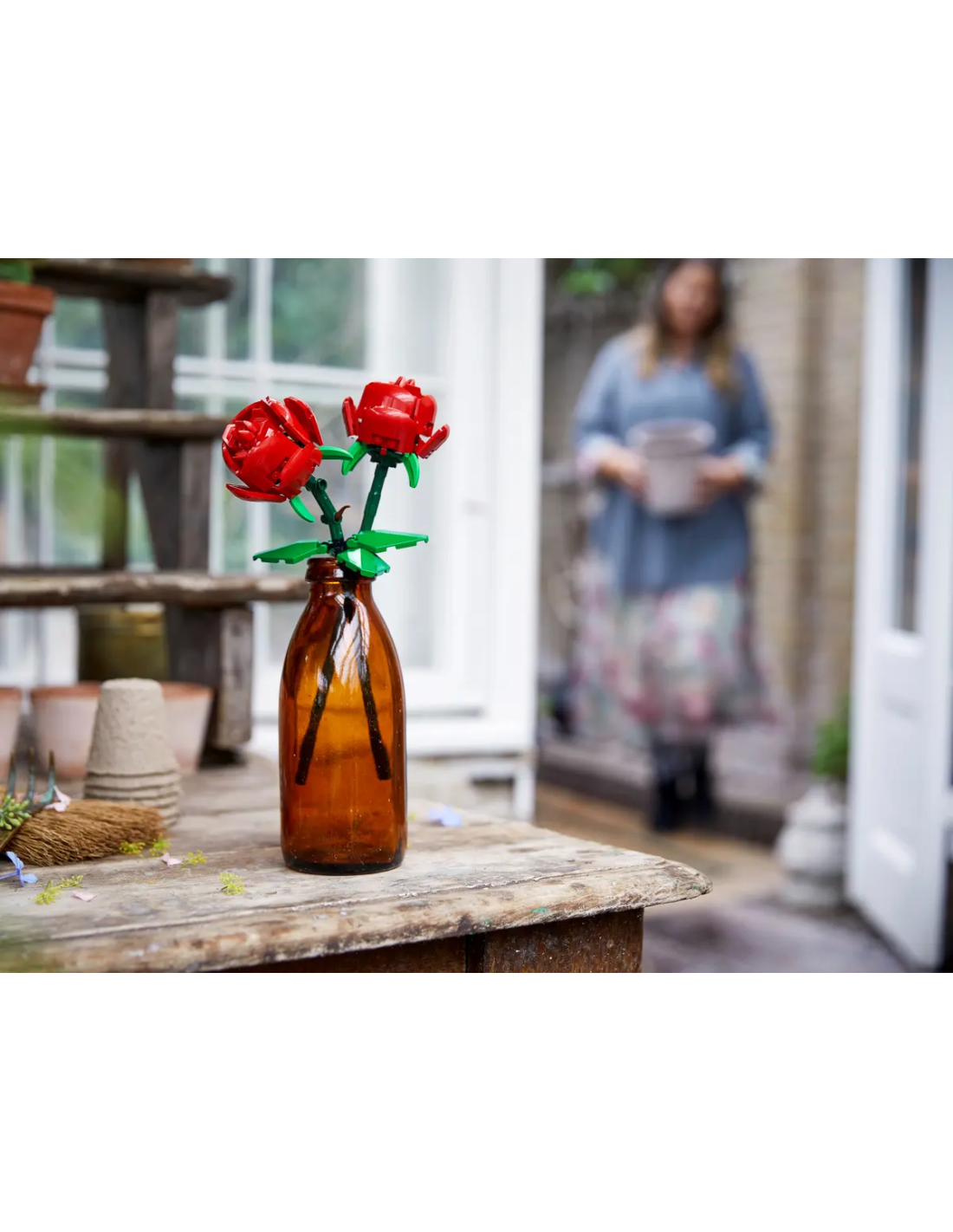 LEGO Creator Rose, Set di Fiori Finti da Costruire, Decorazione per Casa e Accessori per Bambini da 8 Anni 40460