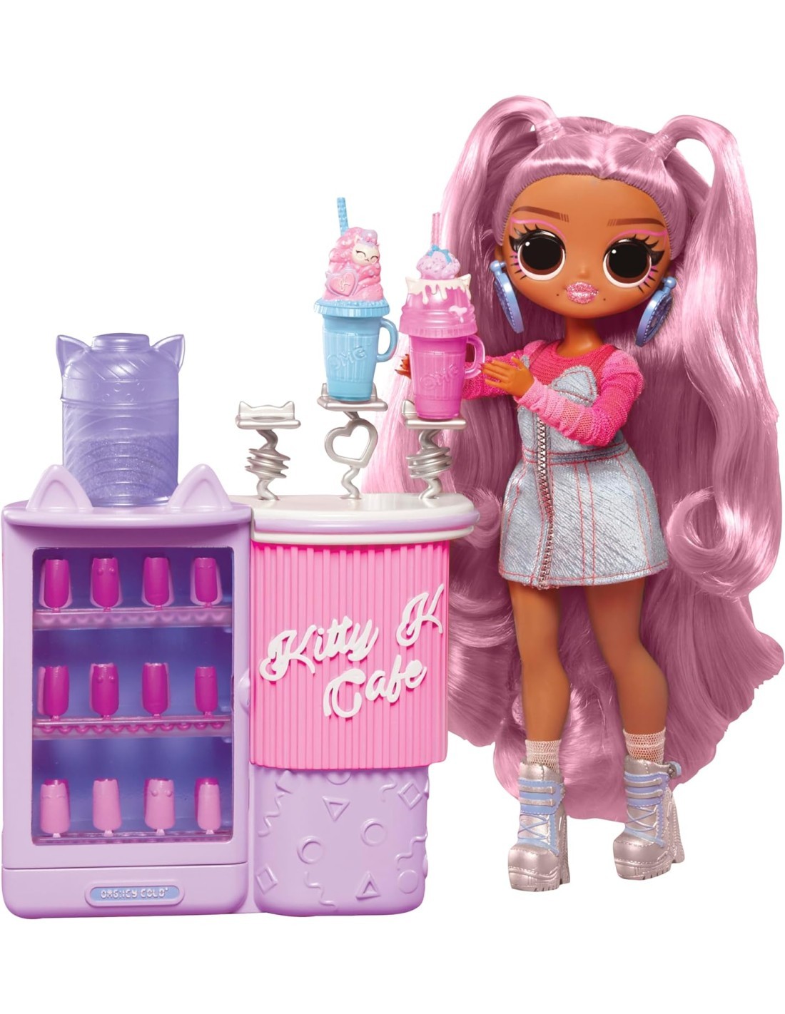 L.O.L. Surprise! OMG Sweet Nails: Kitty K Café, Unghie Finte, Smalti e 15 Sorprese per Bambine