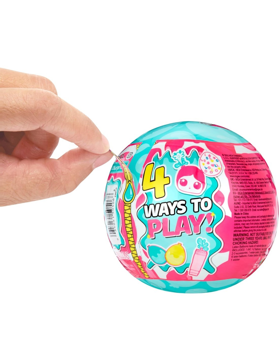 LOL Surprise Water Balloon Surprise, Bambole da Collezione con Palloncini d'Acqua e 4 Modalità di Gioco