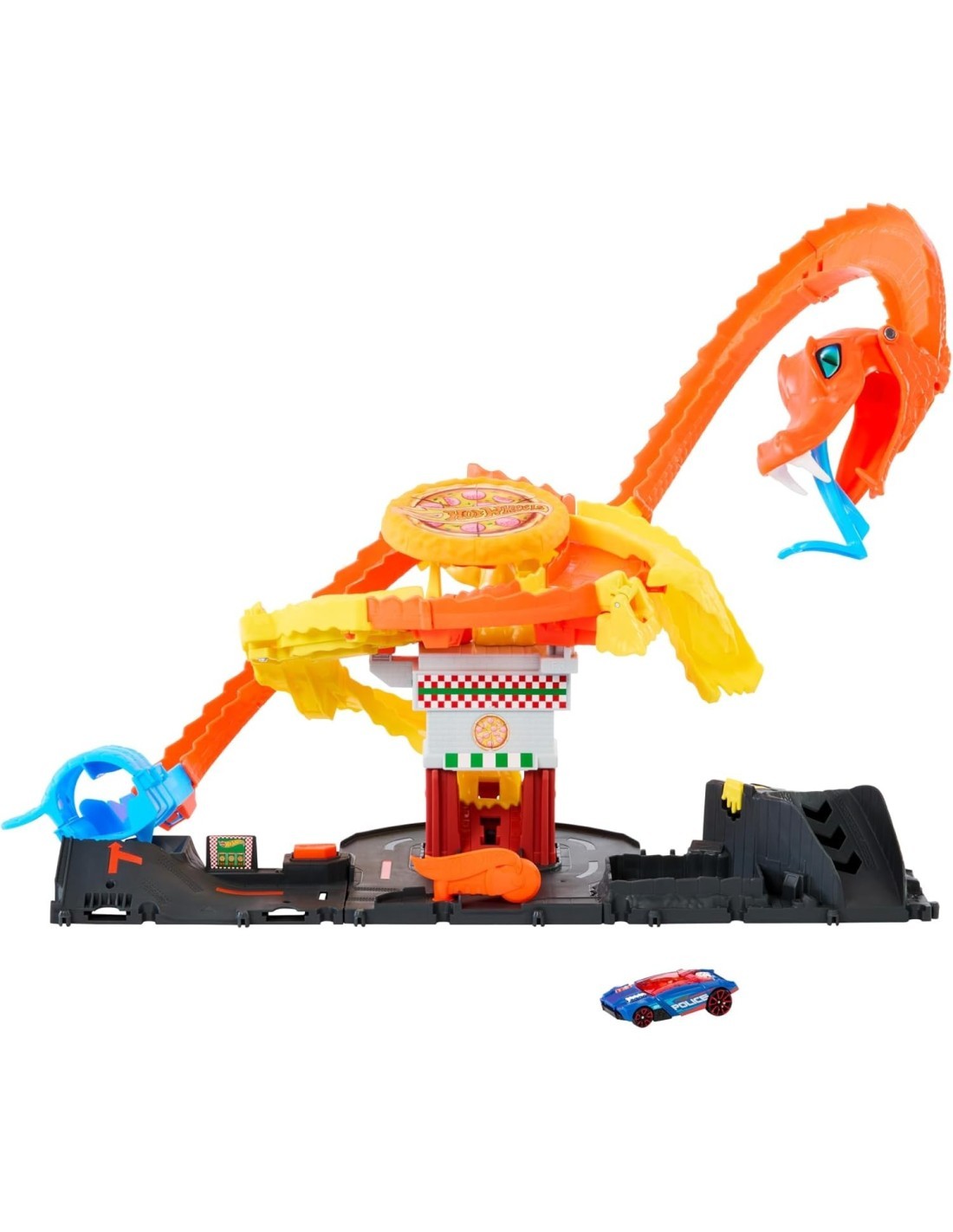 Hot Wheels Let's Race Netflix - Attacco del Cobra in Pizzeria con Macchinina