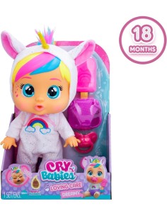 Cry Babies Loving Care Fantasy, Bambola Interattiva con Pigiama Intercambiabili, Giocattolo per Bambini dai 18 Mesi in Su
