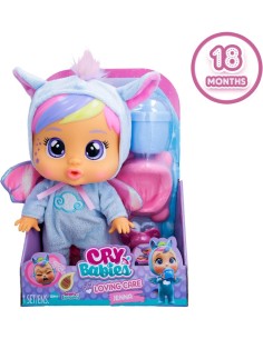 Cry Babies Loving Care Fantasy, Bambola Interattiva con Pigiama Intercambiabili, Giocattolo per Bambini dai 18 Mesi in Su