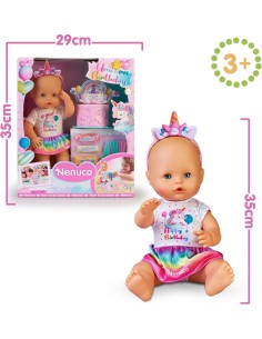 Nenuco Unicorn Birthday Famosa – Bambola Compleanno con Torta Personalizzabile 2