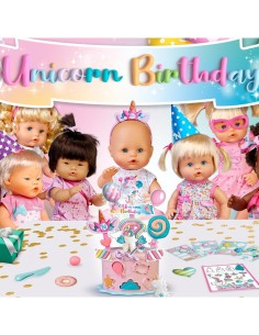 Nenuco Unicorn Birthday Famosa – Bambola Compleanno con Torta Personalizzabile