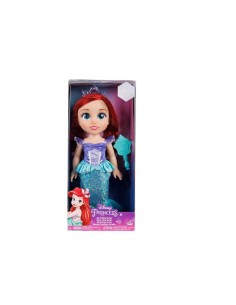 Disney Princess bambola 38 cm Ariel, abiti glitterati, tiara scintillante, occhi brillanti, per bambine, Principessa Disney