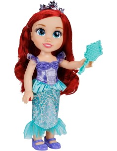Disney Princess bambola 38 cm Ariel, abiti glitterati, tiara scintillante, occhi brillanti, per bambine, Principessa Disney 2