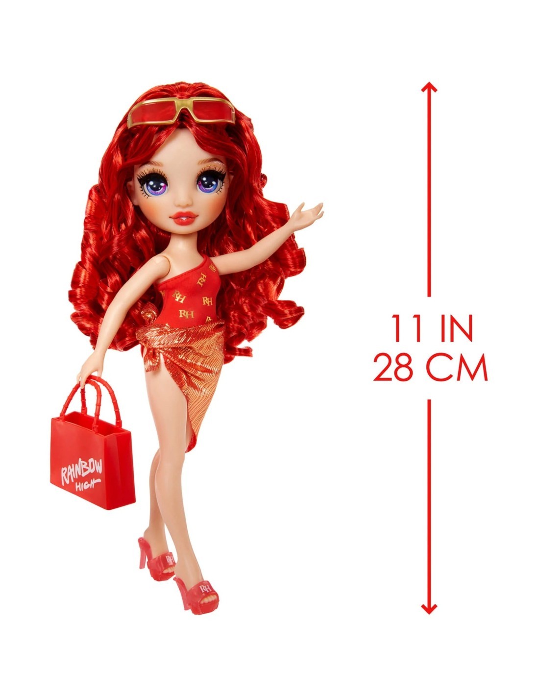 Rainbow High Swim & Style, Bambola 28 cm, Bambole Assortite, Costume da Bagno Rimovibile, Accessori Moda