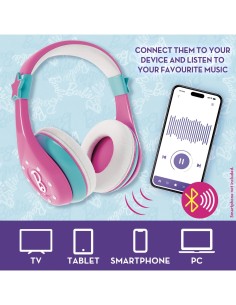 BARBIE CUFFIE BLUETOOTH, BARBIE FASHION, CUFFIE WIRELESS, BAMBINI, 25X20X8 CM
