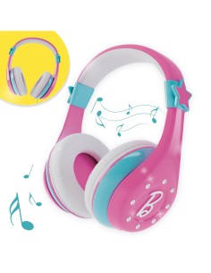 BARBIE CUFFIE BLUETOOTH, BARBIE FASHION, CUFFIE WIRELESS, BAMBINI, 25X20X8 CM
