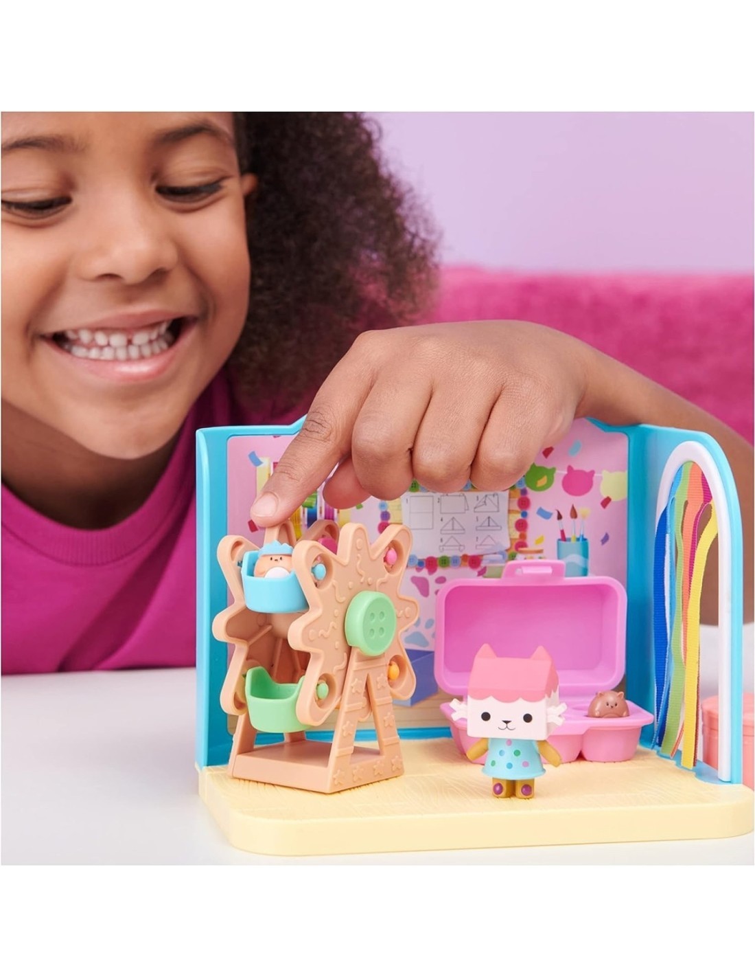 Gabby's Dollhouse, studio d'arte, personaggio Gatto Baby Scatola, Cricegatti saltellanti, scatole sorpresa, premio speciale