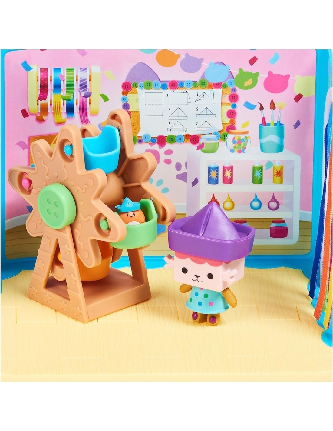 Gabby's Dollhouse, studio d'arte, personaggio Gatto Baby Scatola, Cricegatti saltellanti, scatole sorpresa, premio speciale