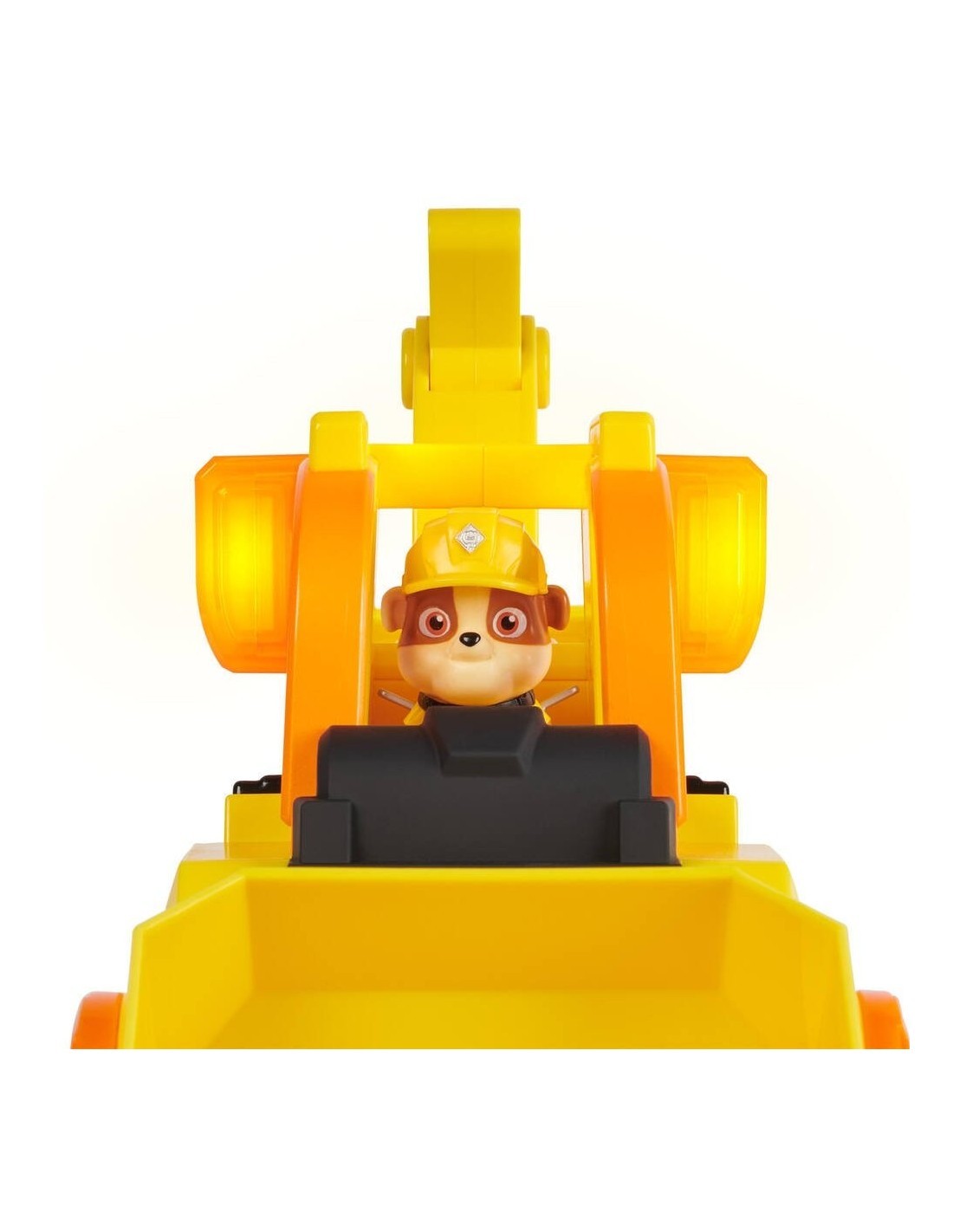 Rubble & Crew, Veicolo Deluxe Bulldozer di Rubble con Luci, Suoni e Personaggio, Giocattolo per Bambini 3+ Anni