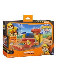 Rubble & Crew Officina di Rubble, Set da Costruzione con Personaggio Rubble, Sabia Kinetic Sand e Strumenti, 3 Anni+