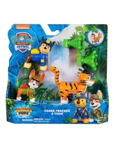 Paw Patrol Jungle Pups con 2 Statuette e Animale della Giungla