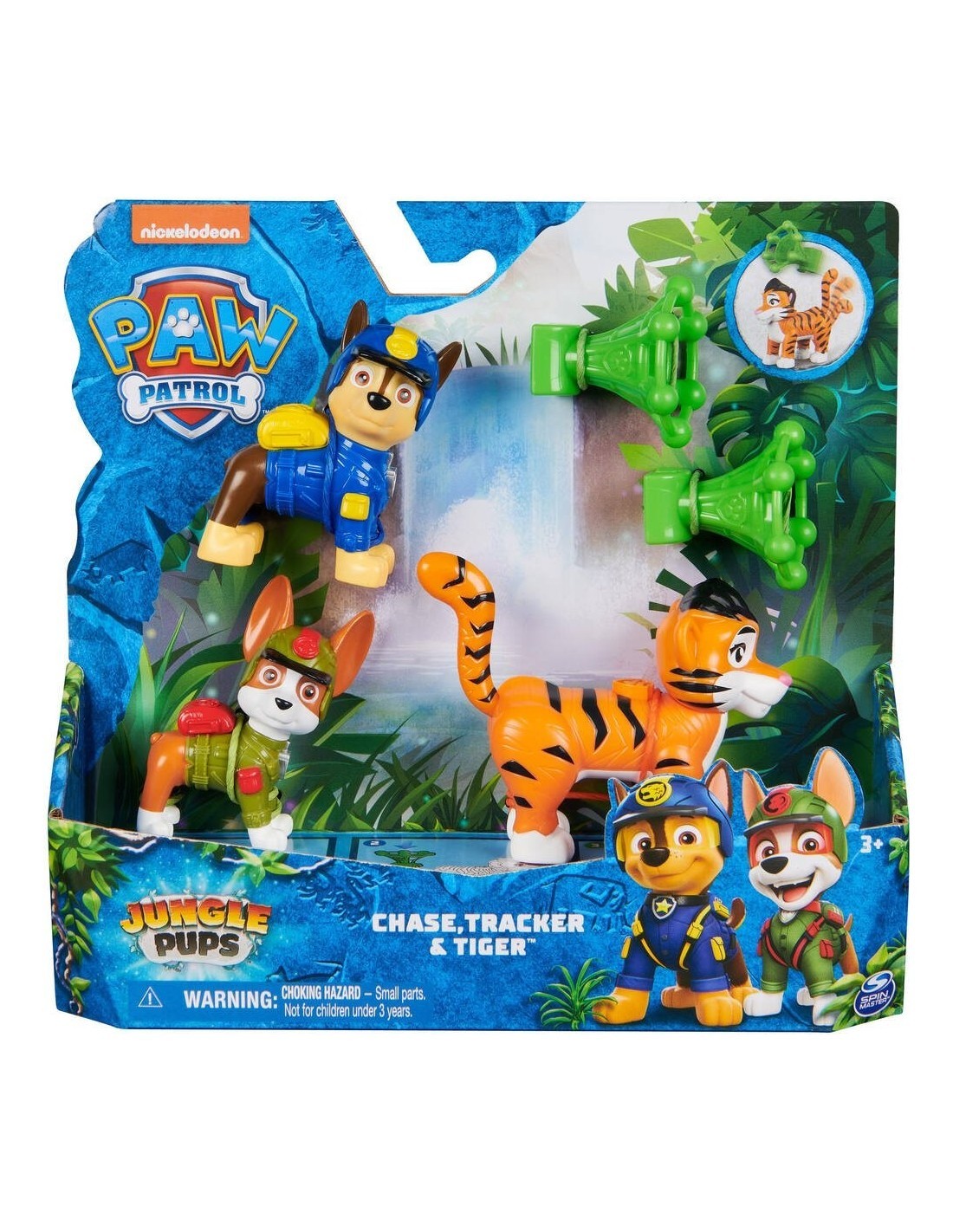 Paw Patrol Jungle Pups con 2 Statuette e Animale della Giungla