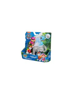Paw Patrol Jungle Pups con 2 Statuette e Animale della Giungla