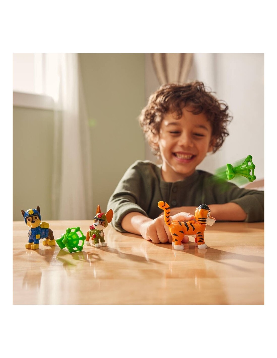 Paw Patrol Jungle Pups con 2 Statuette e Animale della Giungla