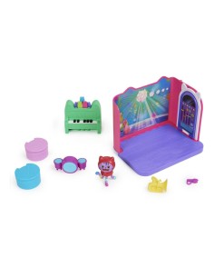 Gabby's Dollhouse Groovy Music Room, Personaggio Daniel James Catnip, 2 Accessori, 2 Mobili, 2 Scatole con Sorpresa