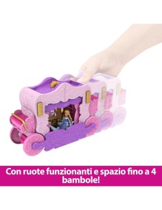 MATTEL DISNEY PRINCESS, CASTELLO CARROZZA, PLAYSET 2 IN 1, 3+ ANNI