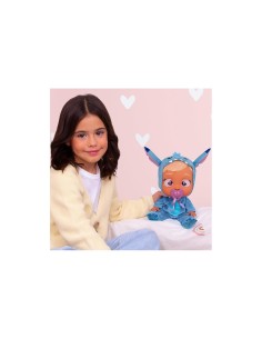 Cry Babies Disney Stitch, bambola con pigiama blu, suoni realistici di bebè, giocattolo per bambini 18 mesi+
