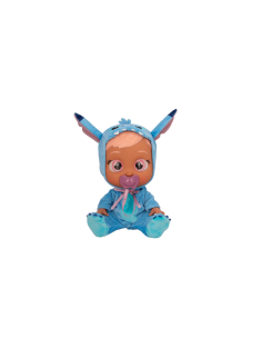 Cry Babies Disney Stitch, bambola con pigiama blu, suoni realistici di bebè, giocattolo per bambini 18 mesi+
