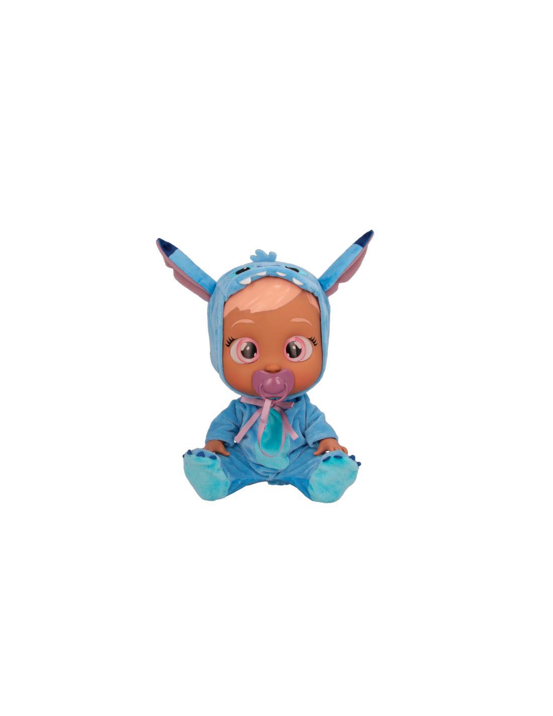 Cry Babies Disney Stitch, bambola con pigiama blu, suoni realistici di bebè, giocattolo per bambini 18 mesi+
