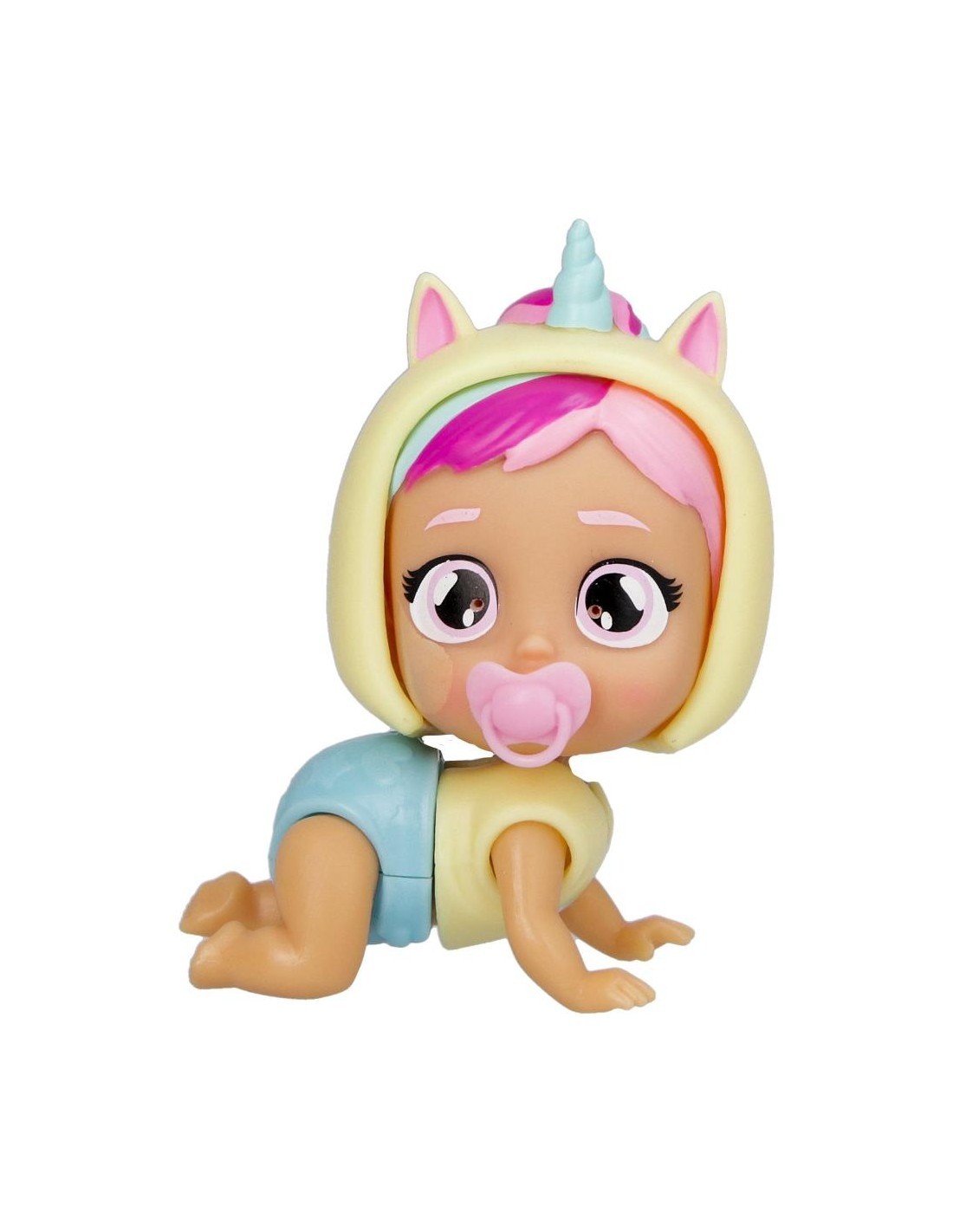 IMC Toys Bambola Bebé Tempo di Gioco 8,5 cm, Spingili e Strisciano, Multicolore, Modelli Assortiti