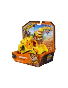 Rubble & Crew, veicolo da lavoro di Rubble, bulldozer giocattolo con parti mobili, personaggio Rubble incluso, 3 anni+