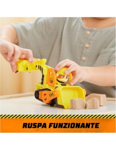 Rubble & Crew, veicolo da lavoro di Rubble, bulldozer giocattolo con parti mobili, personaggio Rubble incluso, 3 anni+ 2