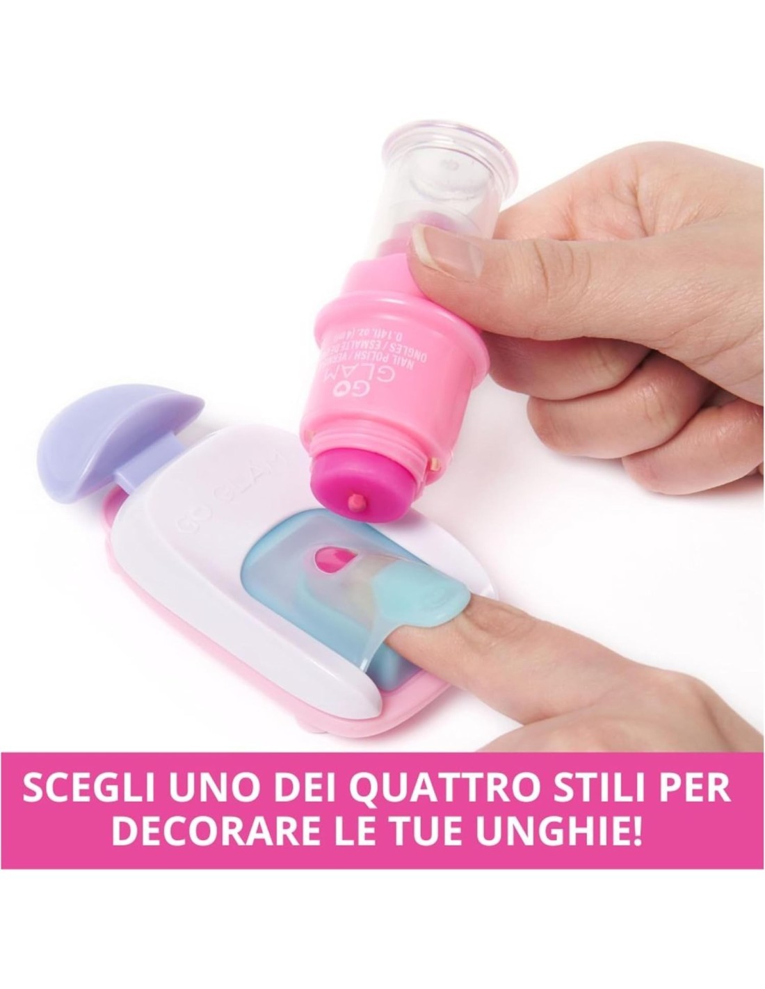 Cool Maker GO GLAM, Macchina Decora Unghie, Decora 200 Unghie con 4 Motivi, 2 Applicatori di Smalto e Maschera per Unghie, 7+