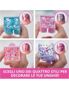 Cool Maker GO GLAM, Macchina Decora Unghie, Decora 200 Unghie con 4 Motivi, 2 Applicatori di Smalto e Maschera per Unghie, 7+