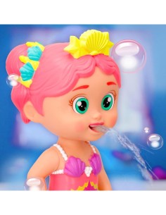 Bloopies Shimmer Mermaids, bambole sirene assortite, ciondoli scintillanti, spruzzano acqua, giocattolo per bambini 18 mesi+