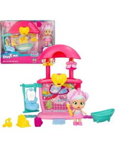 Playtime Cry Babies il Bagno di Bella, Bambola con Mini Playset e 14+ Accessori, Giocattolo per Bambini dai 4 ai 6 Anni