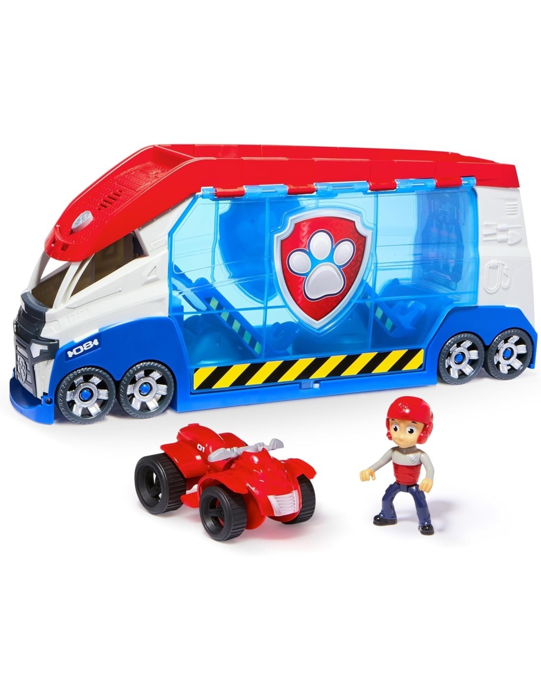 PAW Patroller Trasformabile con Lanciatore, Luci e Suoni - Include Ryder e Quad | Giocattolo per Bambini 3+ SPIN MASTER
