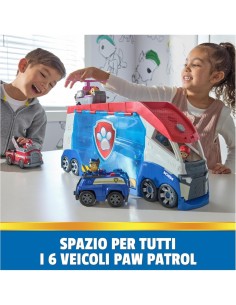 PAW Patroller Trasformabile con Lanciatore, Luci e Suoni - Include Ryder e Quad | Giocattolo per Bambini 3+ SPIN MASTER
