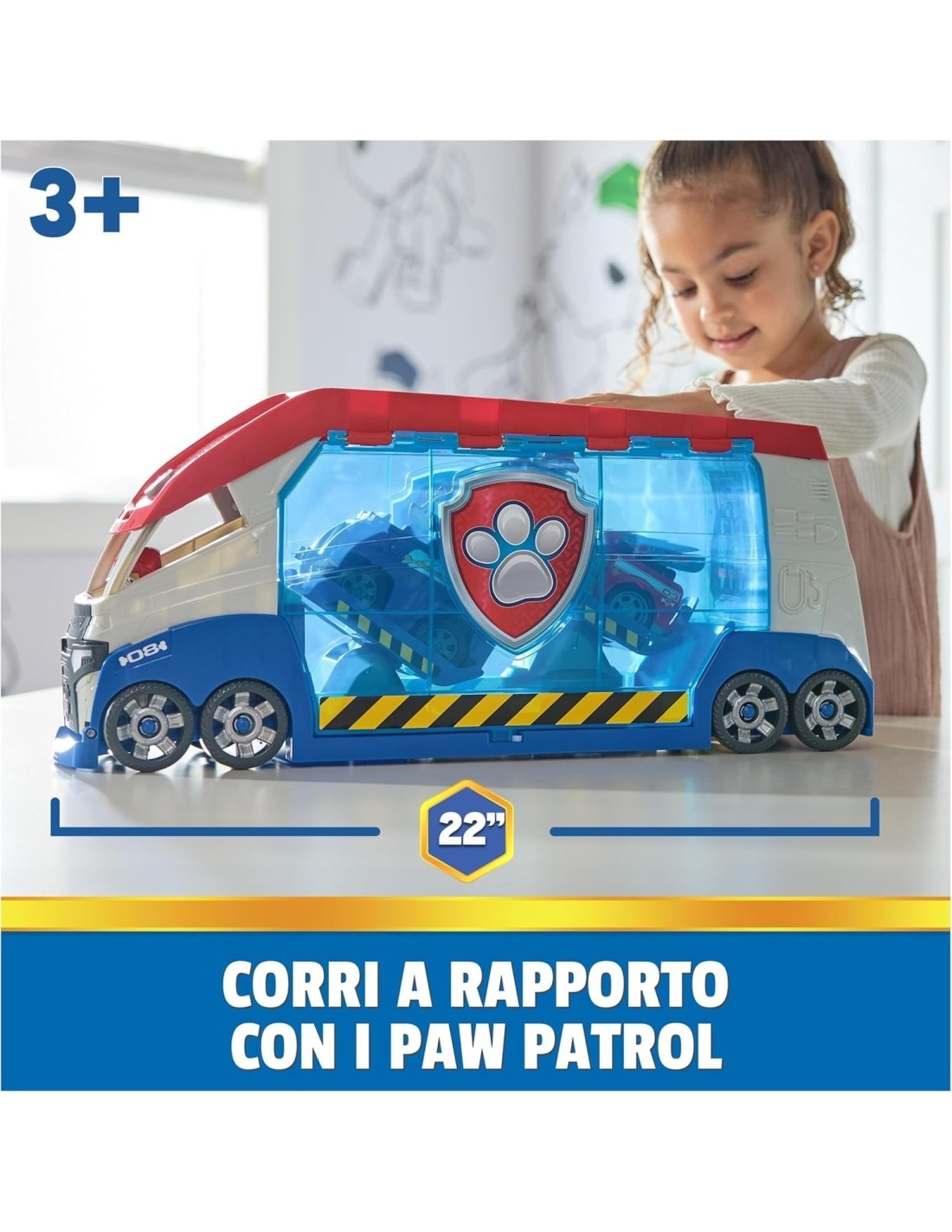 PAW Patroller Trasformabile con Lanciatore, Luci e Suoni - Include Ryder e Quad | Giocattolo per Bambini 3+ SPIN MASTER