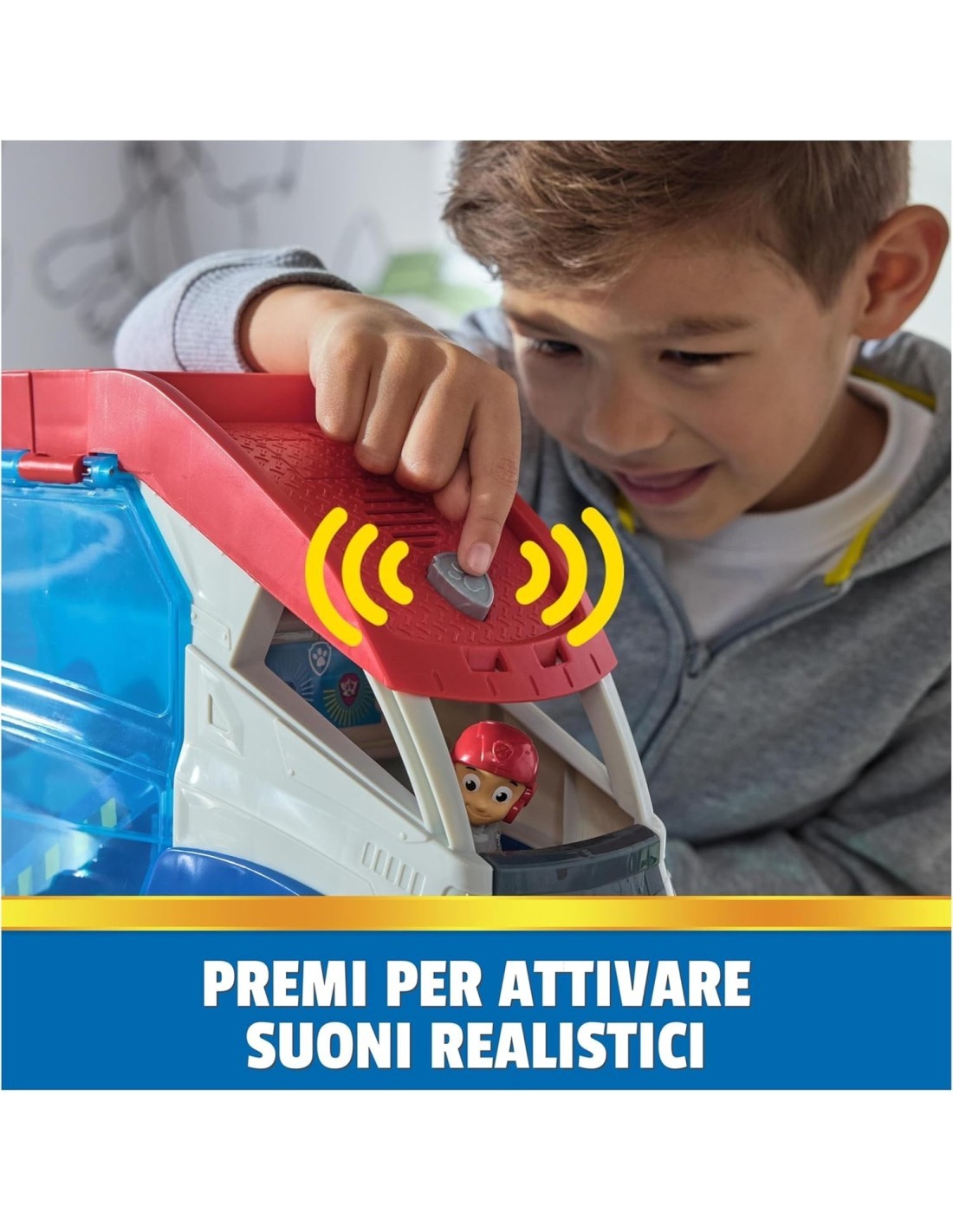 PAW Patroller Trasformabile con Lanciatore, Luci e Suoni - Include Ryder e Quad | Giocattolo per Bambini 3+ SPIN MASTER
