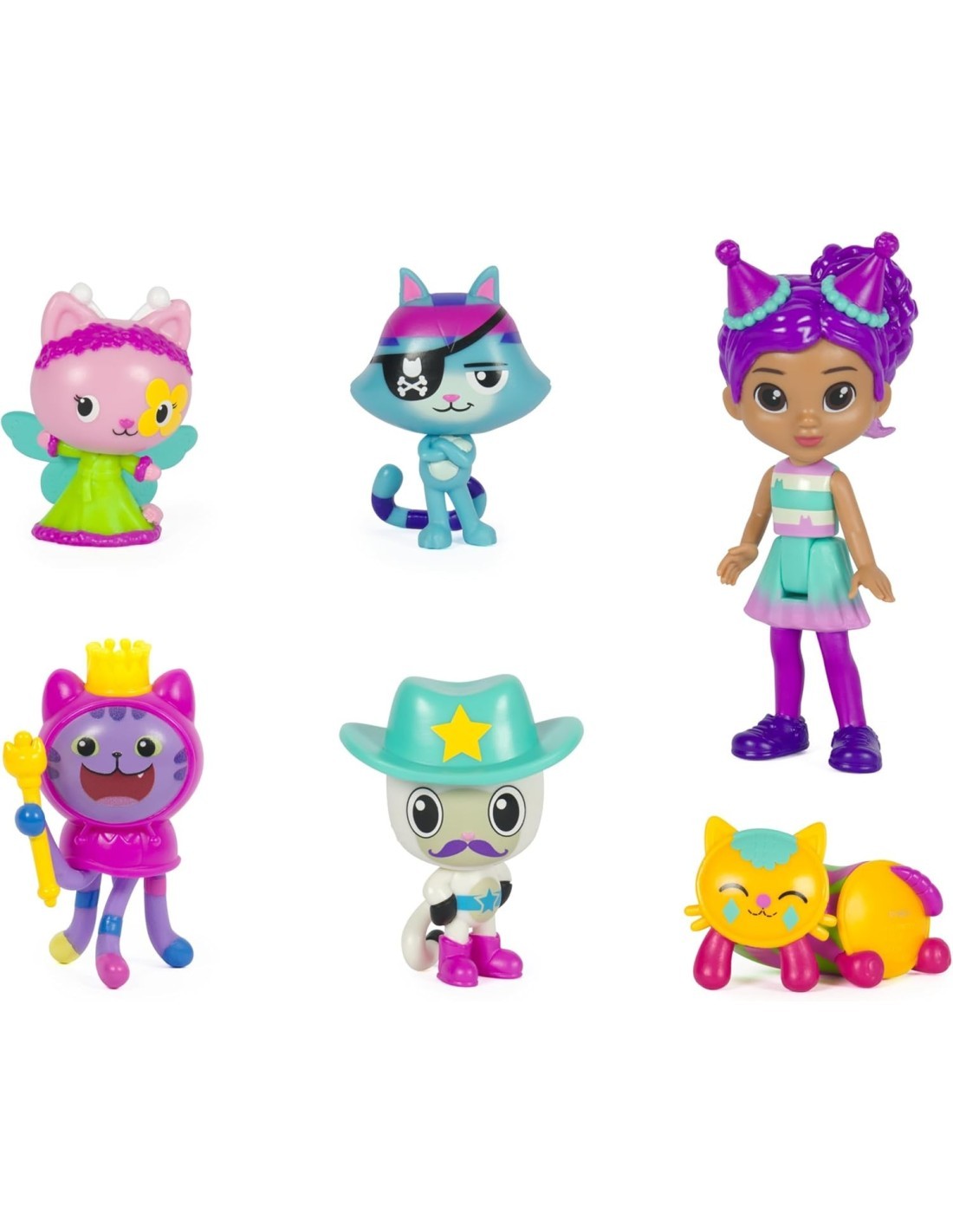 Gabby's Dollhouse, Set di 6 Personaggi con Scatola a Sorpresa e Accessorio, Giocattoli per Bambini 3+ Anni
