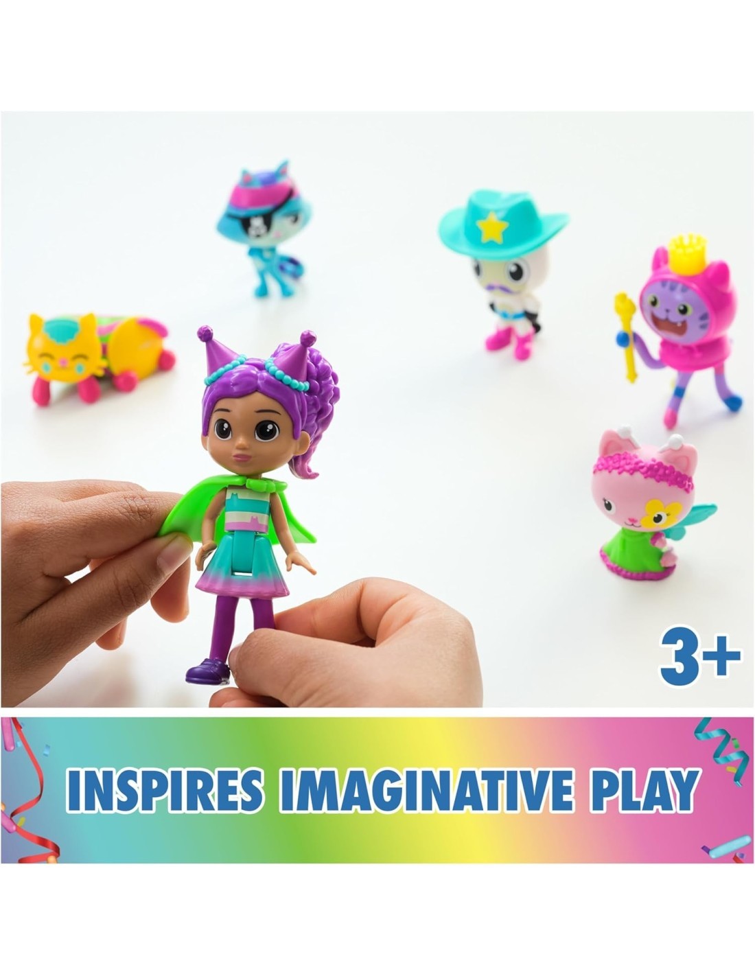 Gabby's Dollhouse, Set di 6 Personaggi con Scatola a Sorpresa e Accessorio, Giocattoli per Bambini 3+ Anni