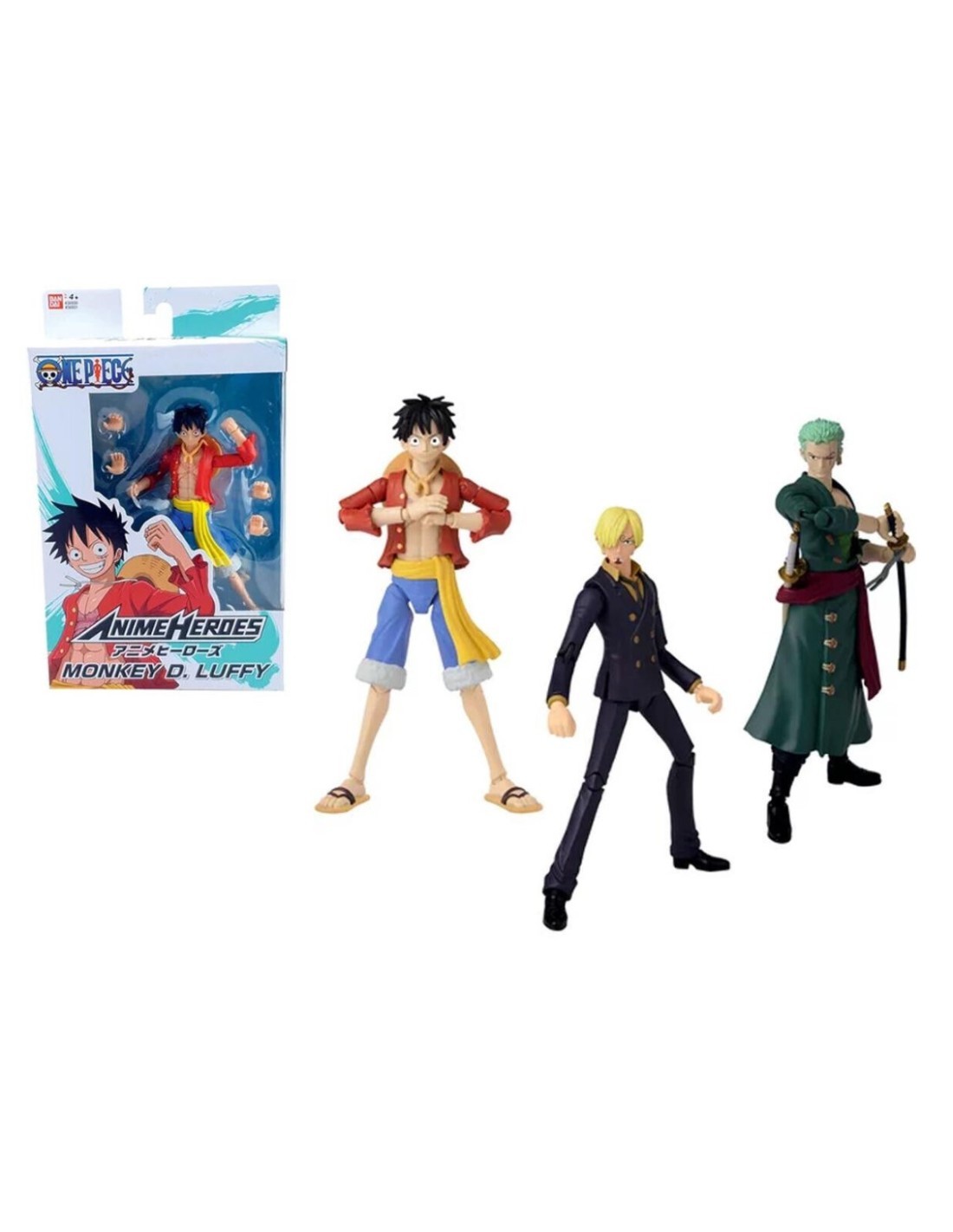 "Bandai 36930 One Piece Action Figure 17 cm, Statuetta Articolata , Multicolore, Anime Heroes, Parti Intercambiabili"