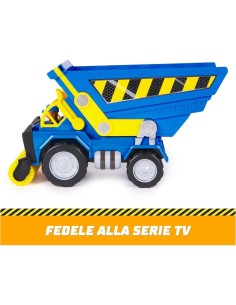 Rubble & Crew, Veicolo Deluxe di Wheeler, Camion Ribaltabile con Luci, Suoni e Personaggio, 3 Anni+