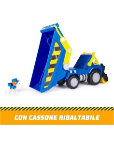 Rubble & Crew, Veicolo Deluxe di Wheeler, Camion Ribaltabile con Luci, Suoni e Personaggio, 3 Anni+
