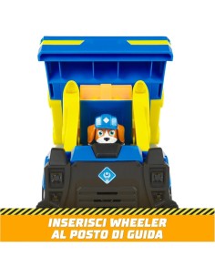 Rubble & Crew, Veicolo Deluxe di Wheeler, Camion Ribaltabile con Luci, Suoni e Personaggio, 3 Anni+