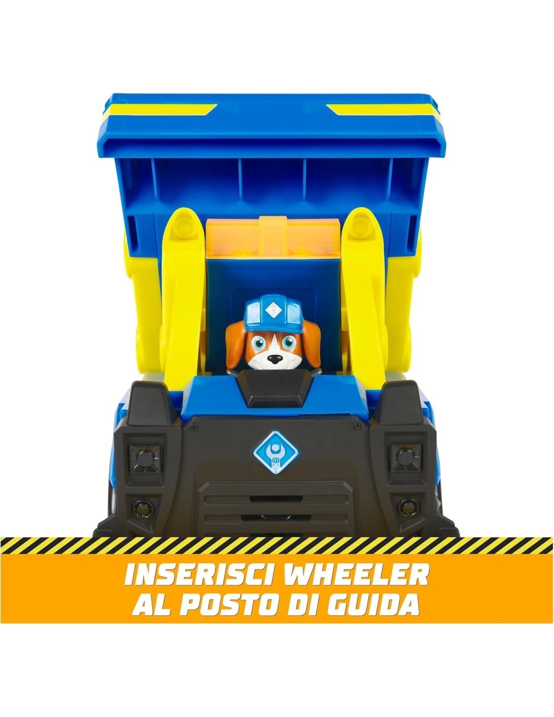 Rubble & Crew, Veicolo Deluxe di Wheeler, Camion Ribaltabile con Luci, Suoni e Personaggio, 3 Anni+