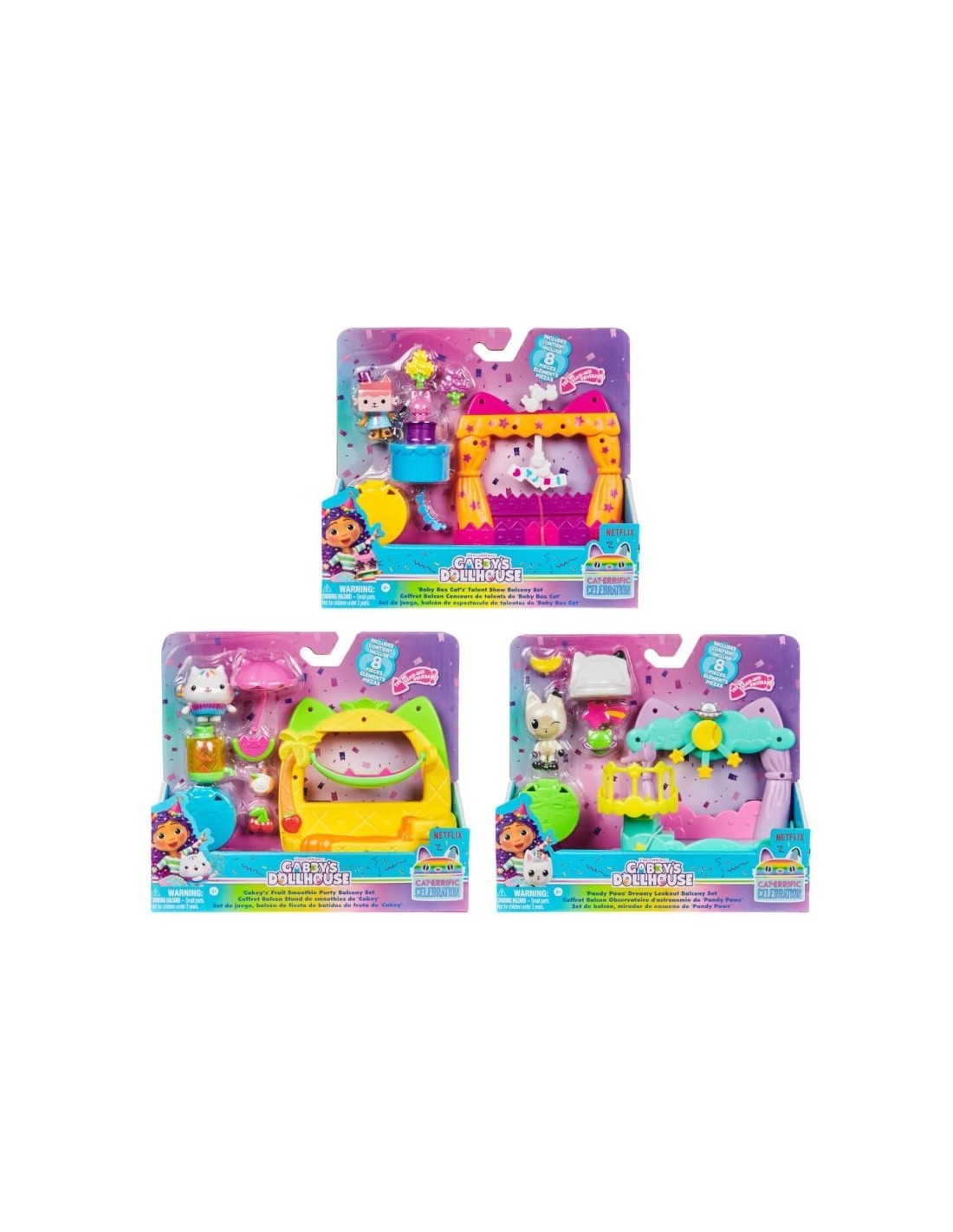 Gabby's Dollhouse, Balcony Decoration Assortimento, Decorazioni per Balcone di Gabby, 3+ Anni