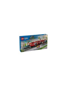LEGO City Tram e Fermata del Tram 60423, Treno Giocattolo da Costruire, Idea Regalo Compleanno